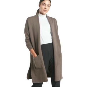 Athleta Coffee House Spirit Wool Cashmere Cardigan Wrap Sweater Long Small NWOT